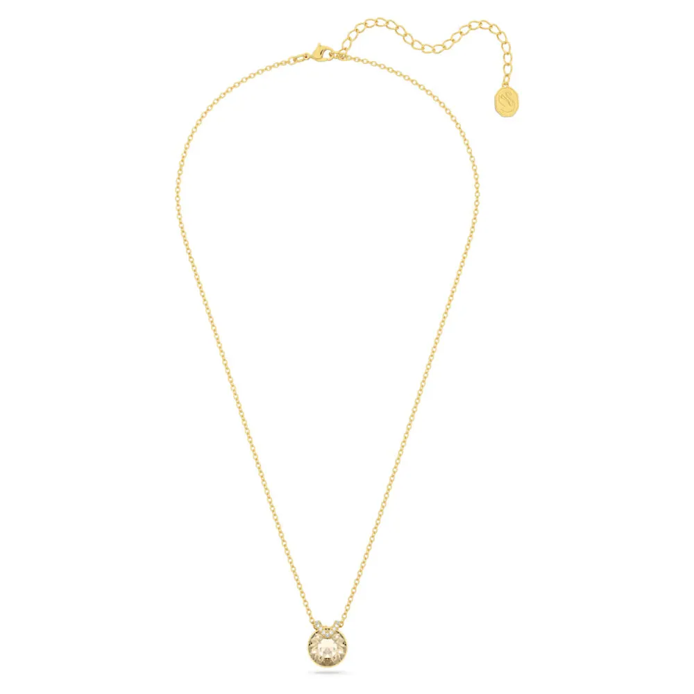 "Swarovski Bella V pendant Round cut, Gold-tone plated"