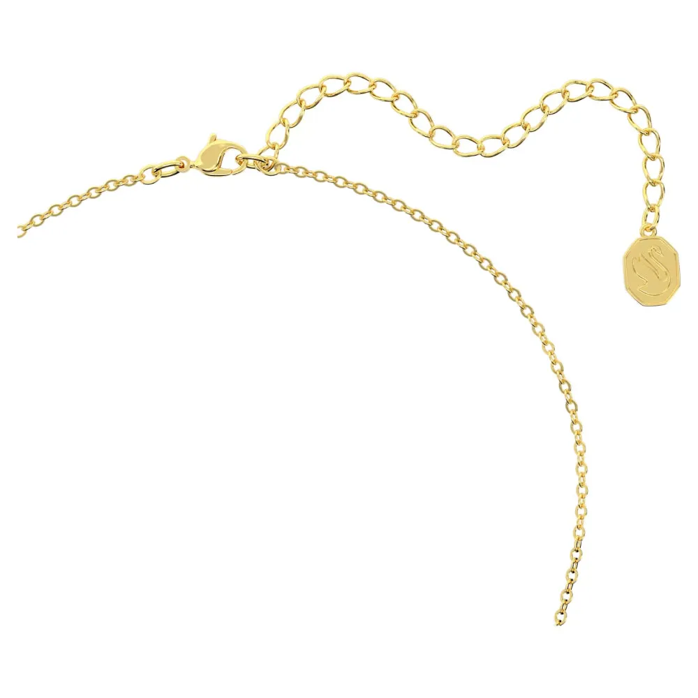 "Swarovski Bella V pendant Round cut, Gold-tone plated"