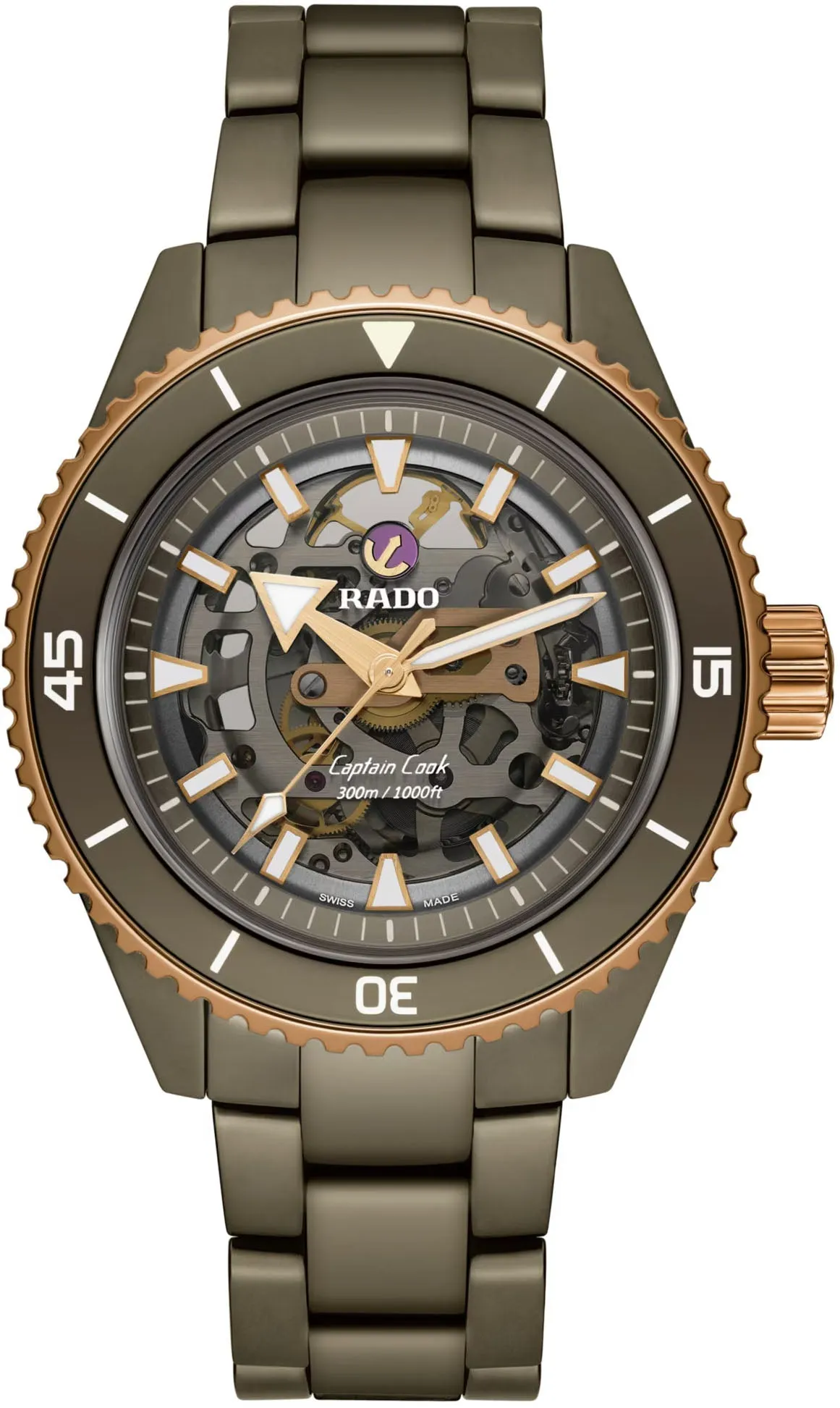 Rado Captain Cook High Tech Ceramic Skeleton Watch D