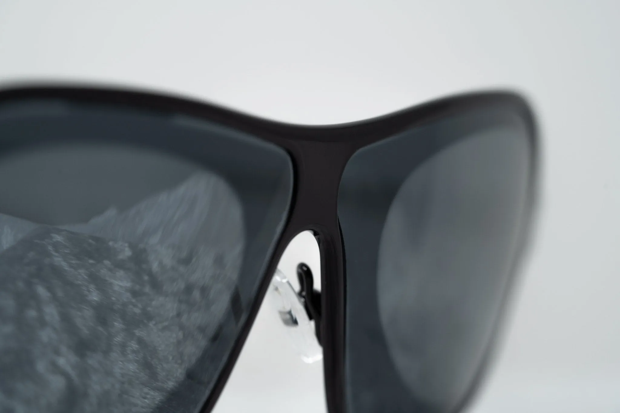 Raf Simons Sunglasses Size Extra Small Rectangular Black Silver and Grey