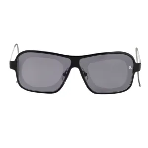 Raf Simons Sunglasses Size Extra Small Rectangular Black Silver and Grey