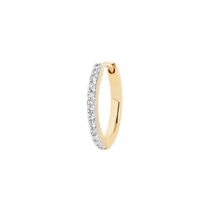 Rainbow 10 14K Gold Huggie w. Lab-Grown Diamonds
