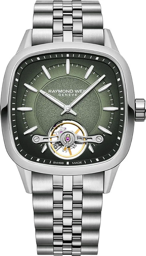Raymond Weil Freelancer Calibre RW1212 Green Bracelet Watch