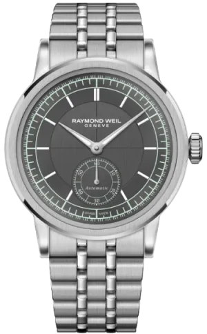 Raymond Weil Millesime Automatic Small Seconds Menthol Minute Track Bracelet Watch