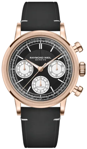 Raymond Weil Millesime Automatic Tri-Compax Chronograph Black Sector Watch