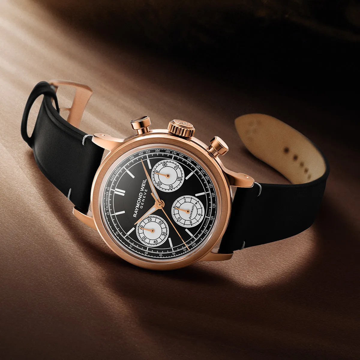 Raymond Weil Millesime Automatic Tri-Compax Chronograph Black Sector Watch