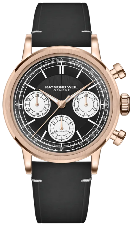 Raymond Weil Millesime Automatic Tri-Compax Chronograph Black Sector Watch