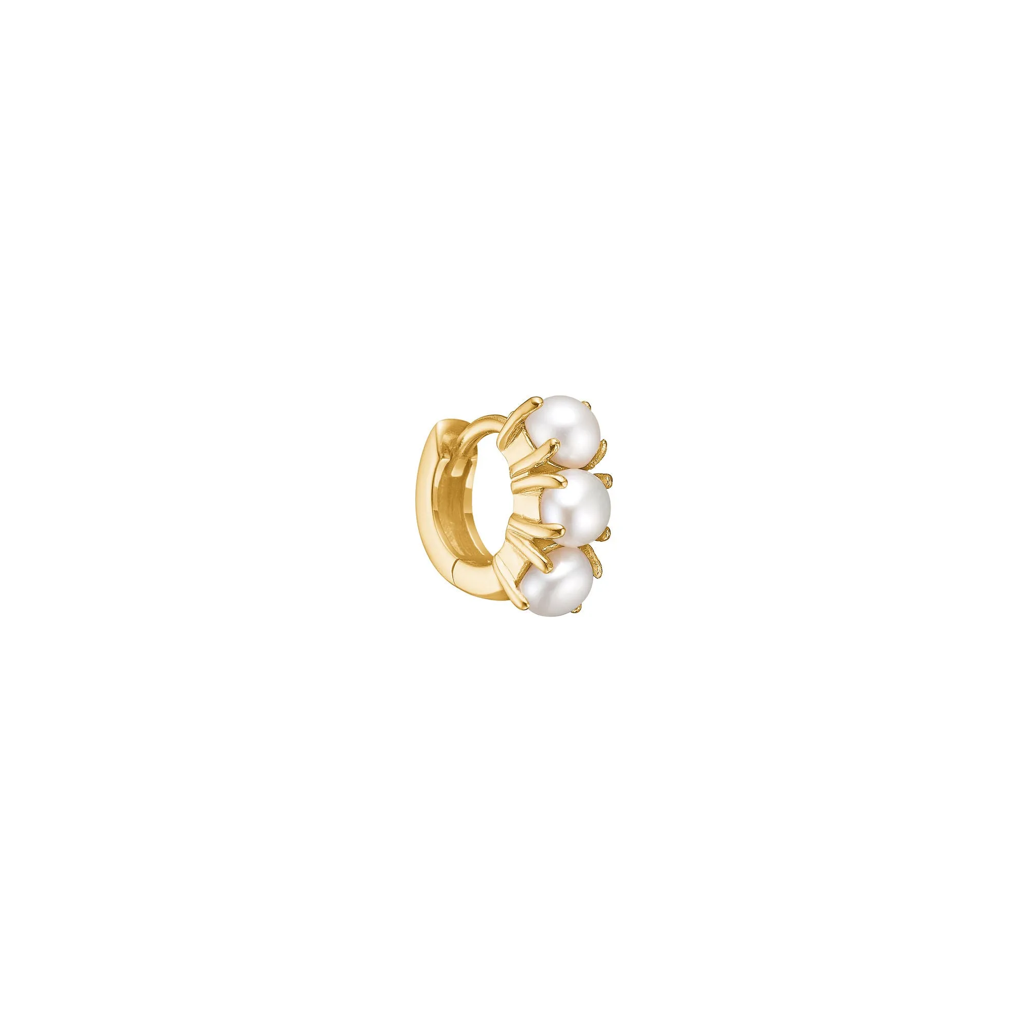 Reef mini 18K Gold Plated Hoop w. Freshwater Pearls