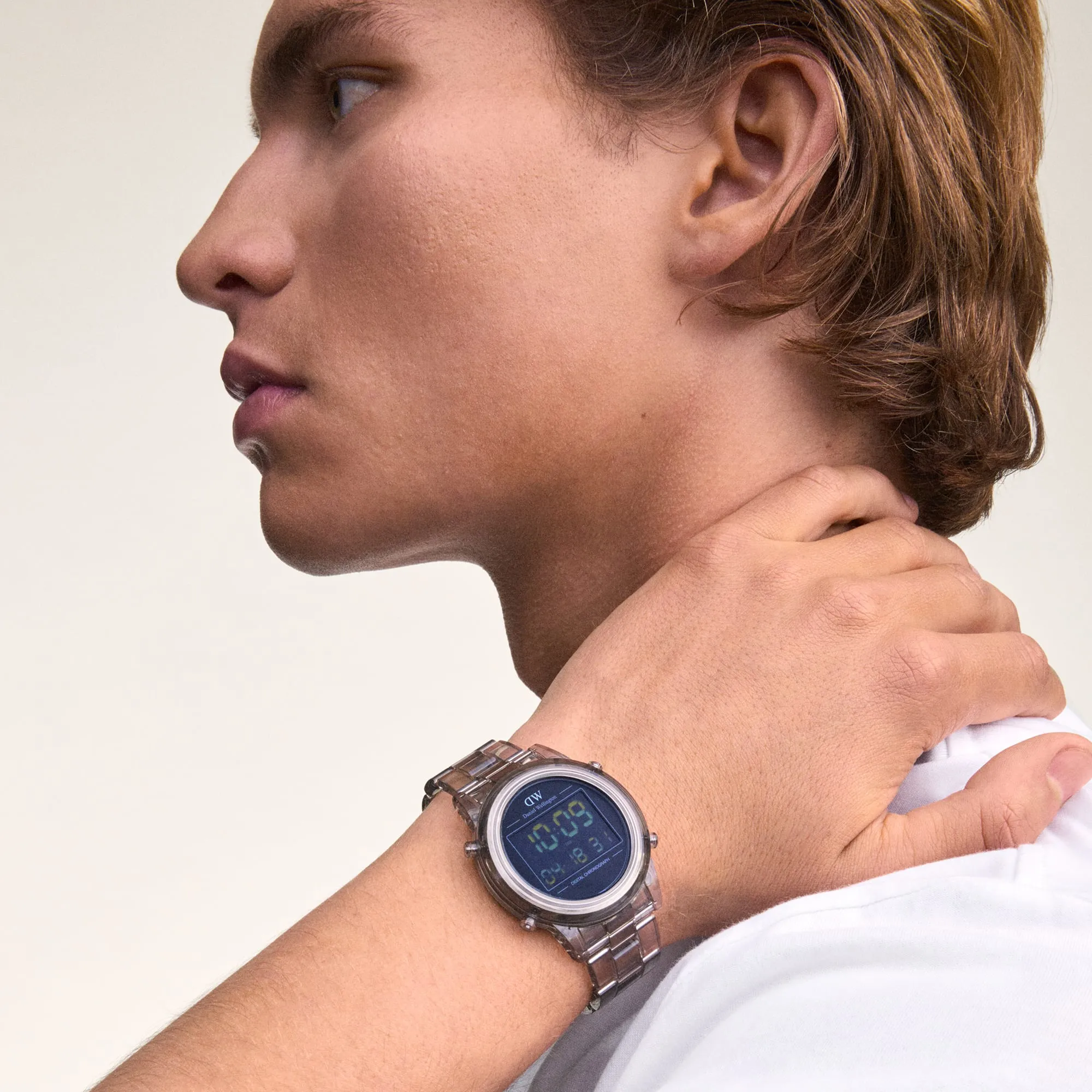 Retro Digital Light Grey Light Grey Daniel Wellington