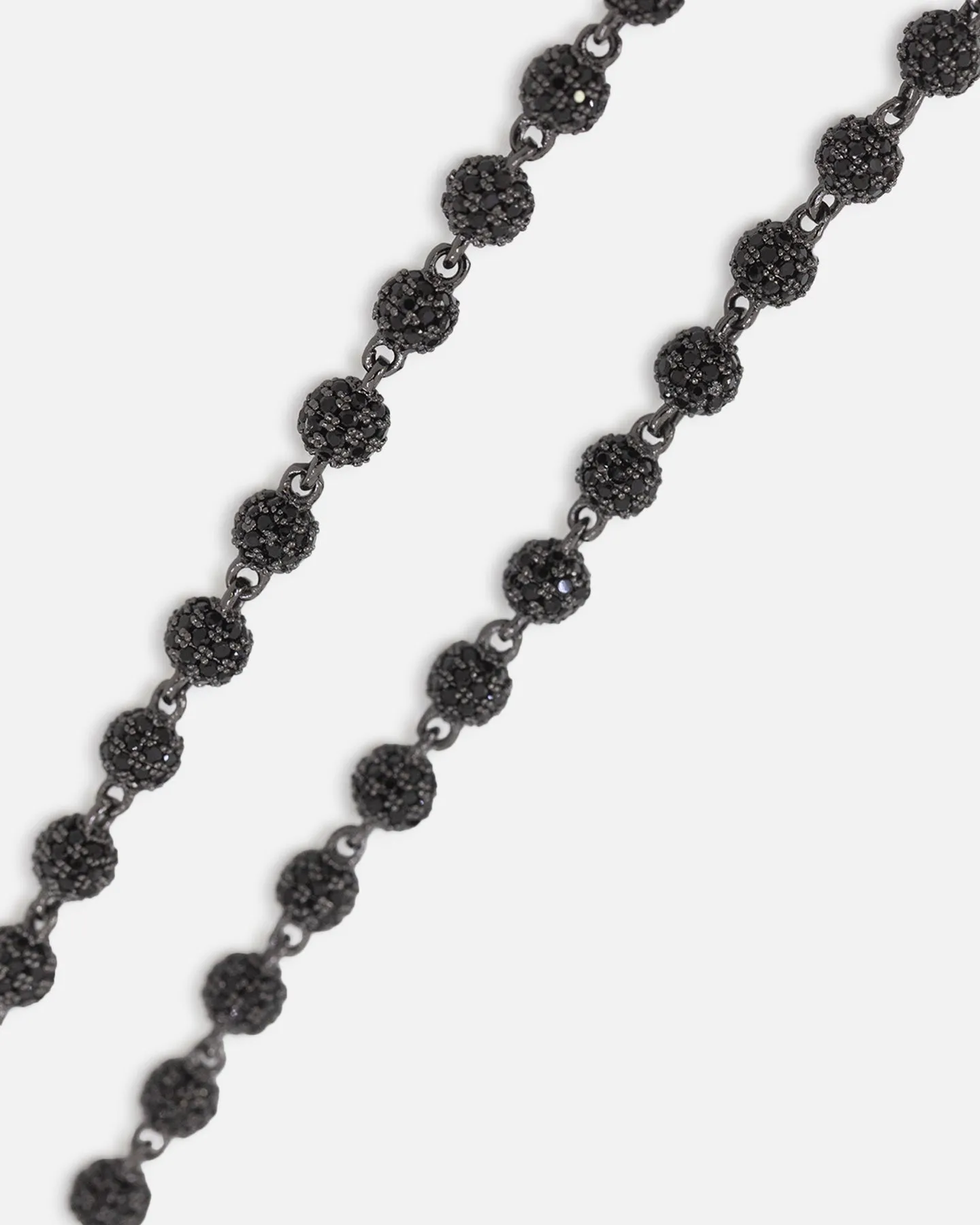Saint Morta 4mm Iced Ball Chain Iced Black
