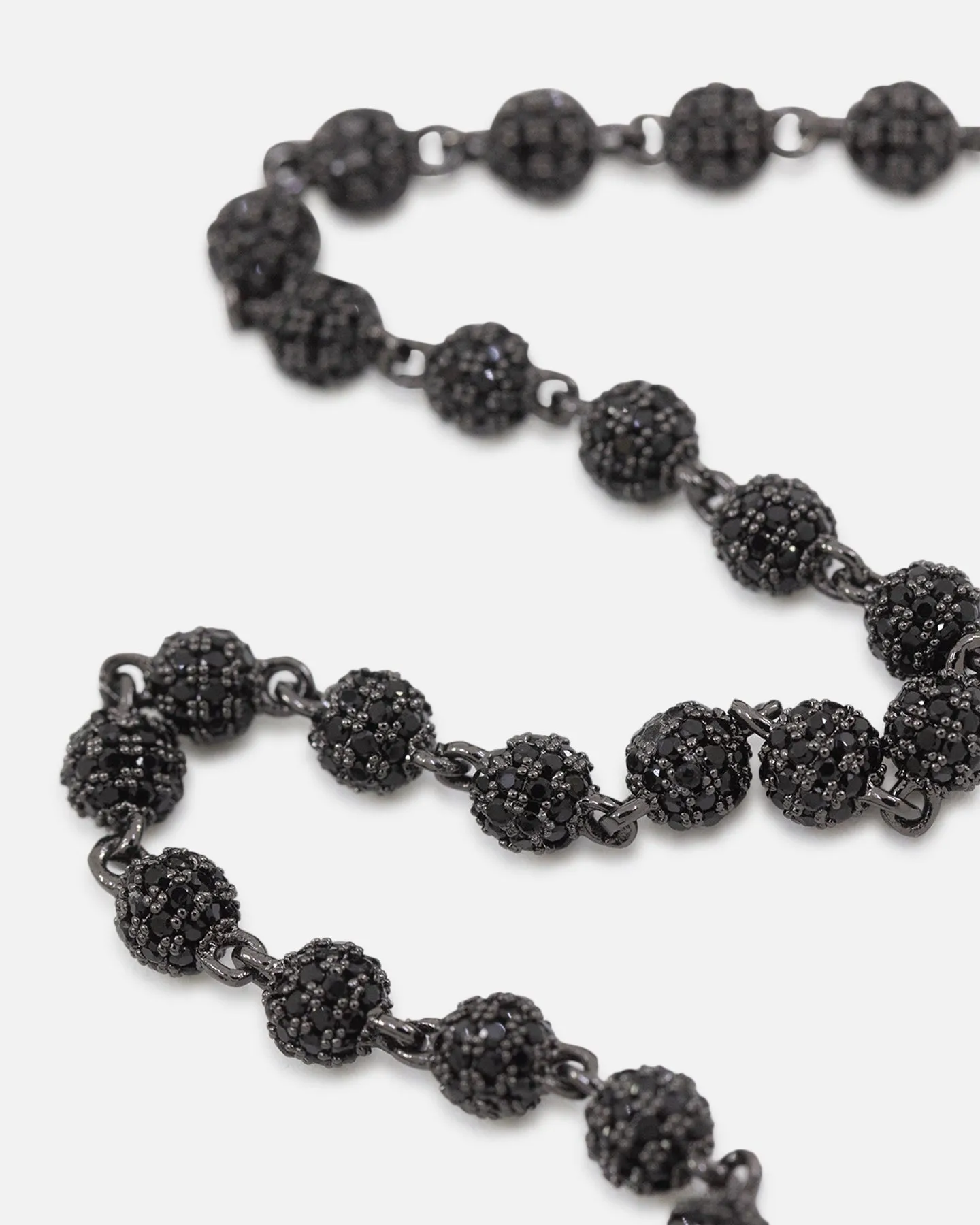 Saint Morta 4mm Iced Ball Chain Iced Black