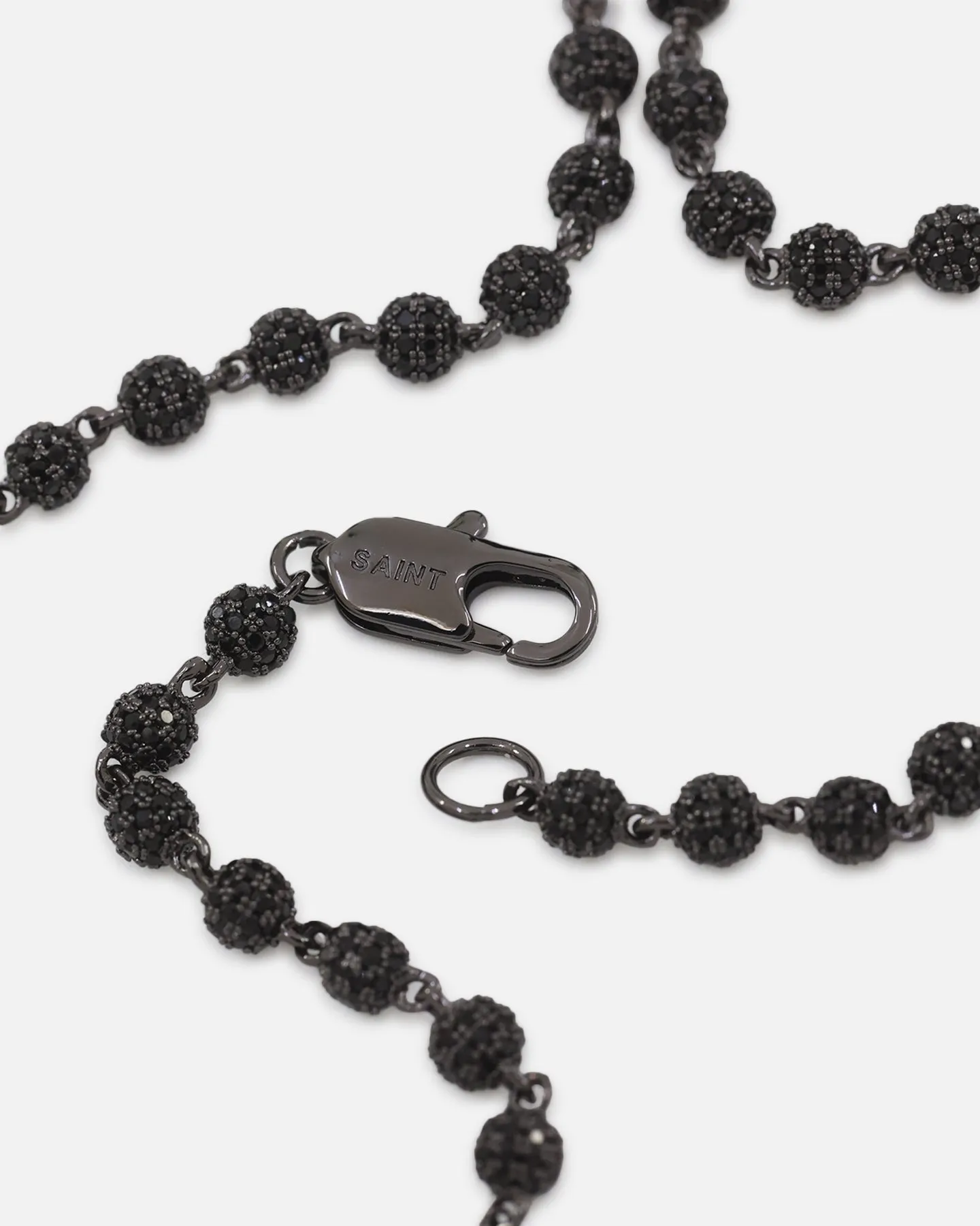 Saint Morta 4mm Iced Ball Chain Iced Black
