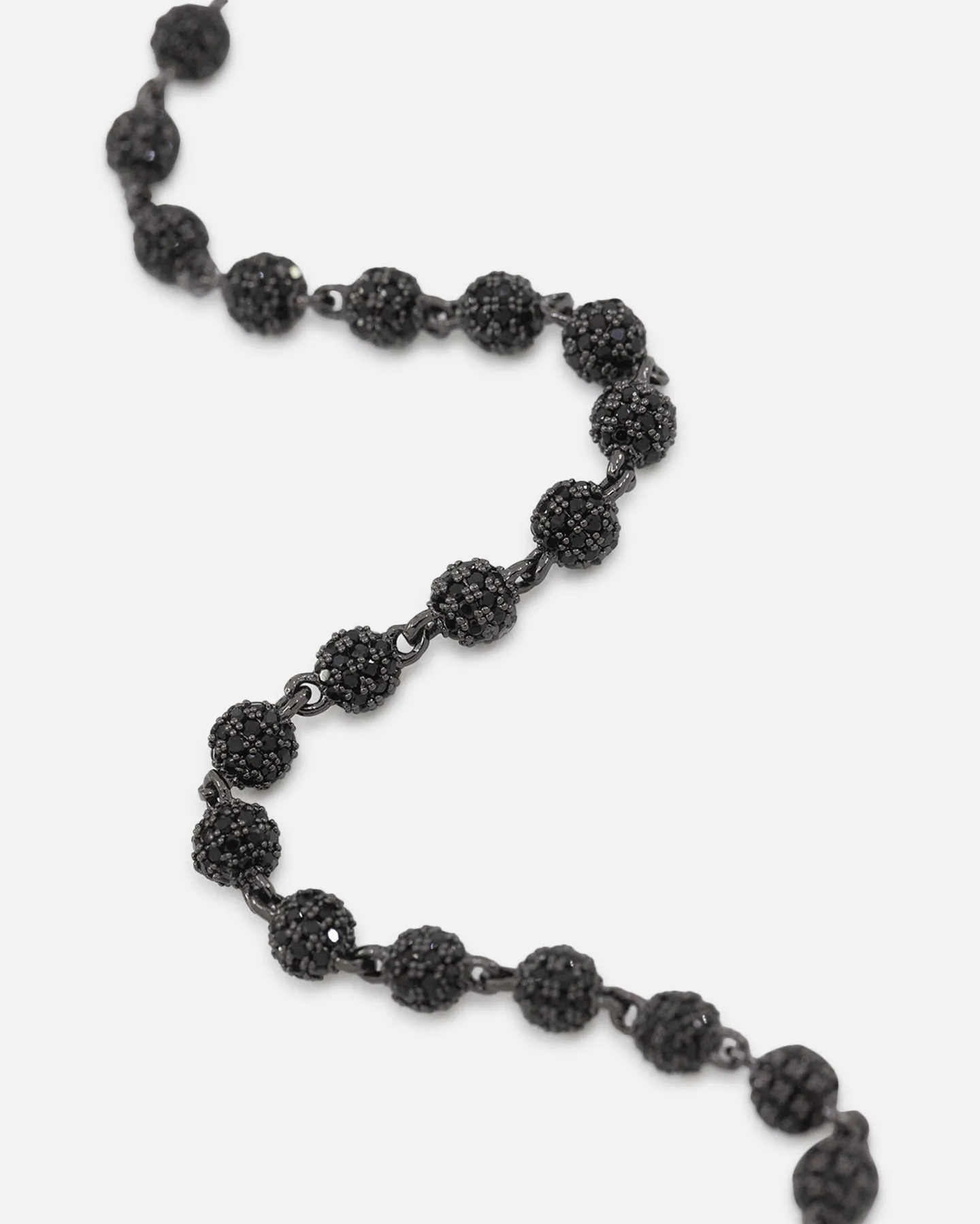 Saint Morta 4mm Iced Ball Chain Iced Black