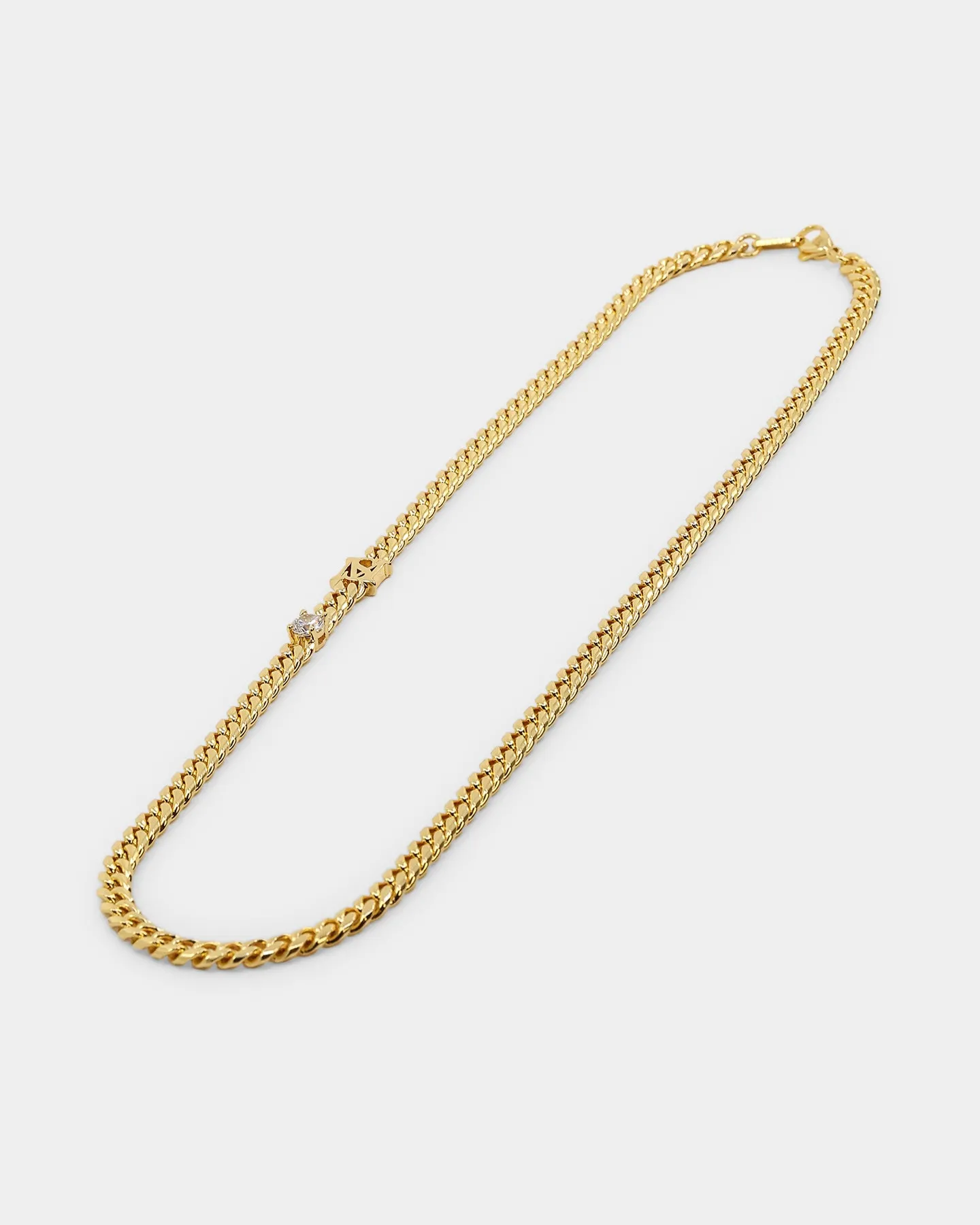 Saint Morta 6mm Monogram Necklace Gold