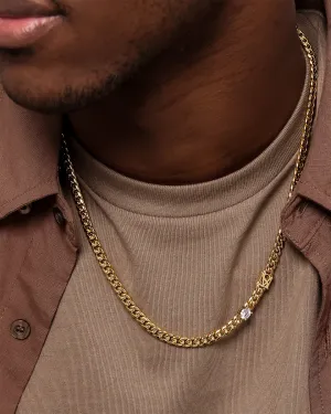 Saint Morta 6mm Monogram Necklace Gold