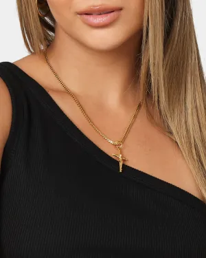Saint Morta Crucifix Pendant Gold