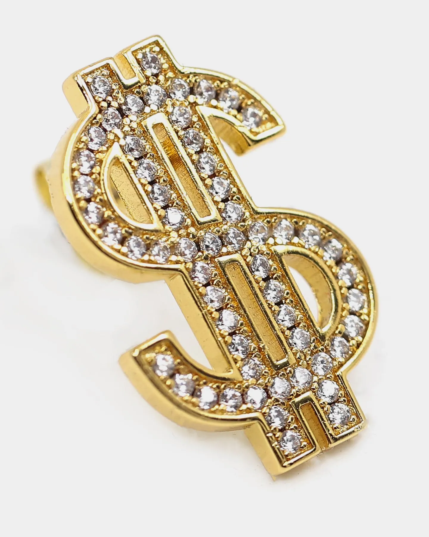 Saint Morta Dollar$ Earring Iced Gold