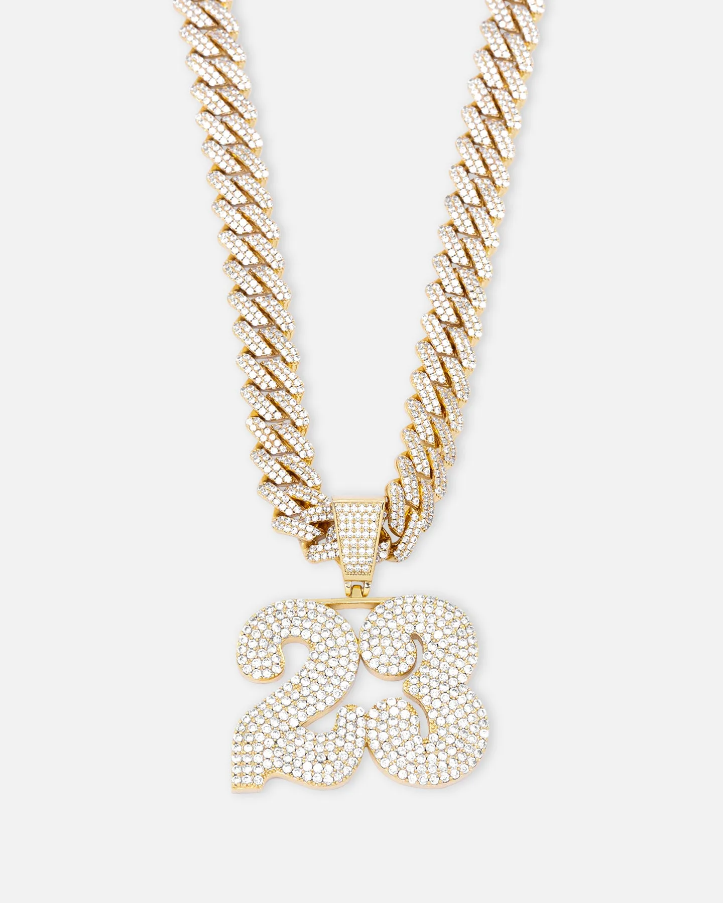 Saint Morta Iced 23 Pendant Iced Gold