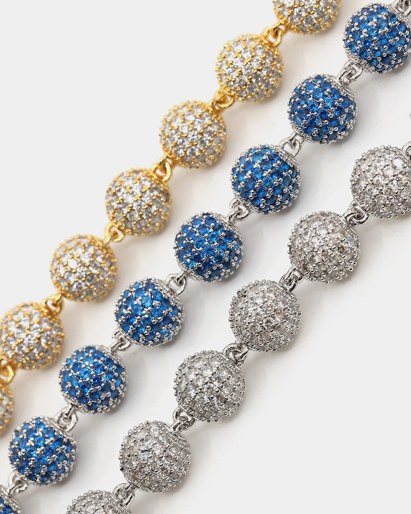 Saint Morta Iced Baller Bracelet Iced White Gold