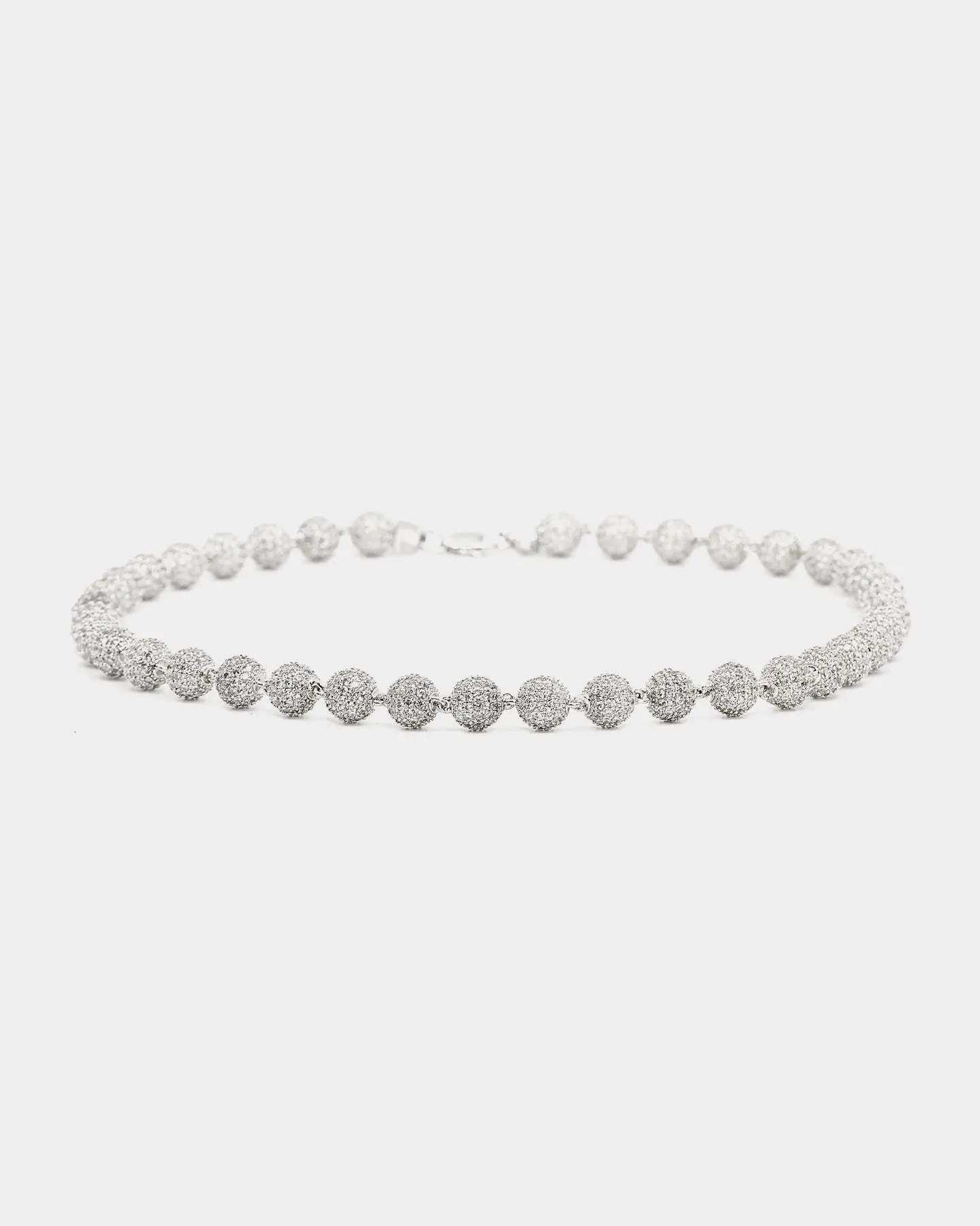 Saint Morta Iced Baller Chain 20" Iced White Gold
