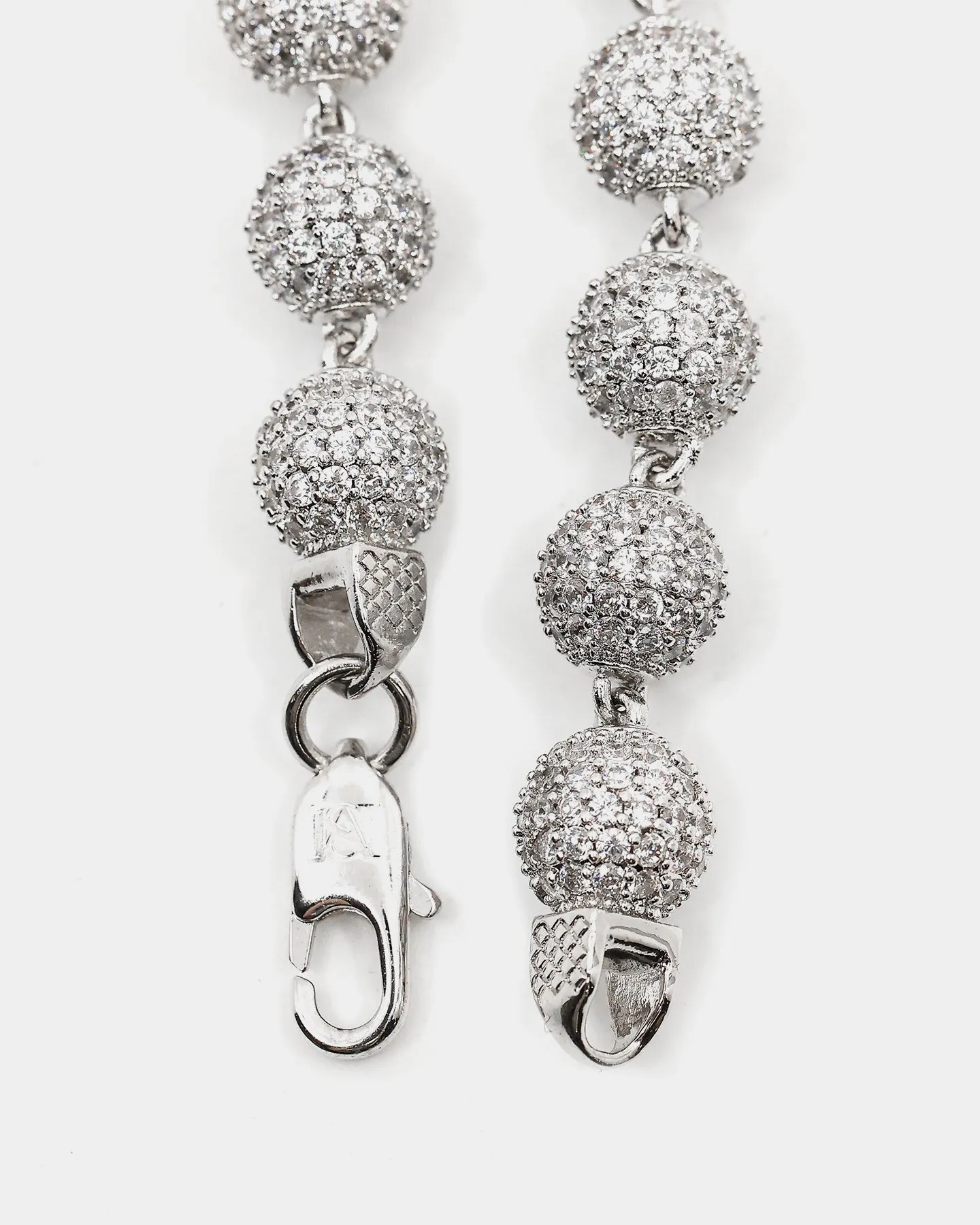 Saint Morta Iced Baller Chain 20" Iced White Gold