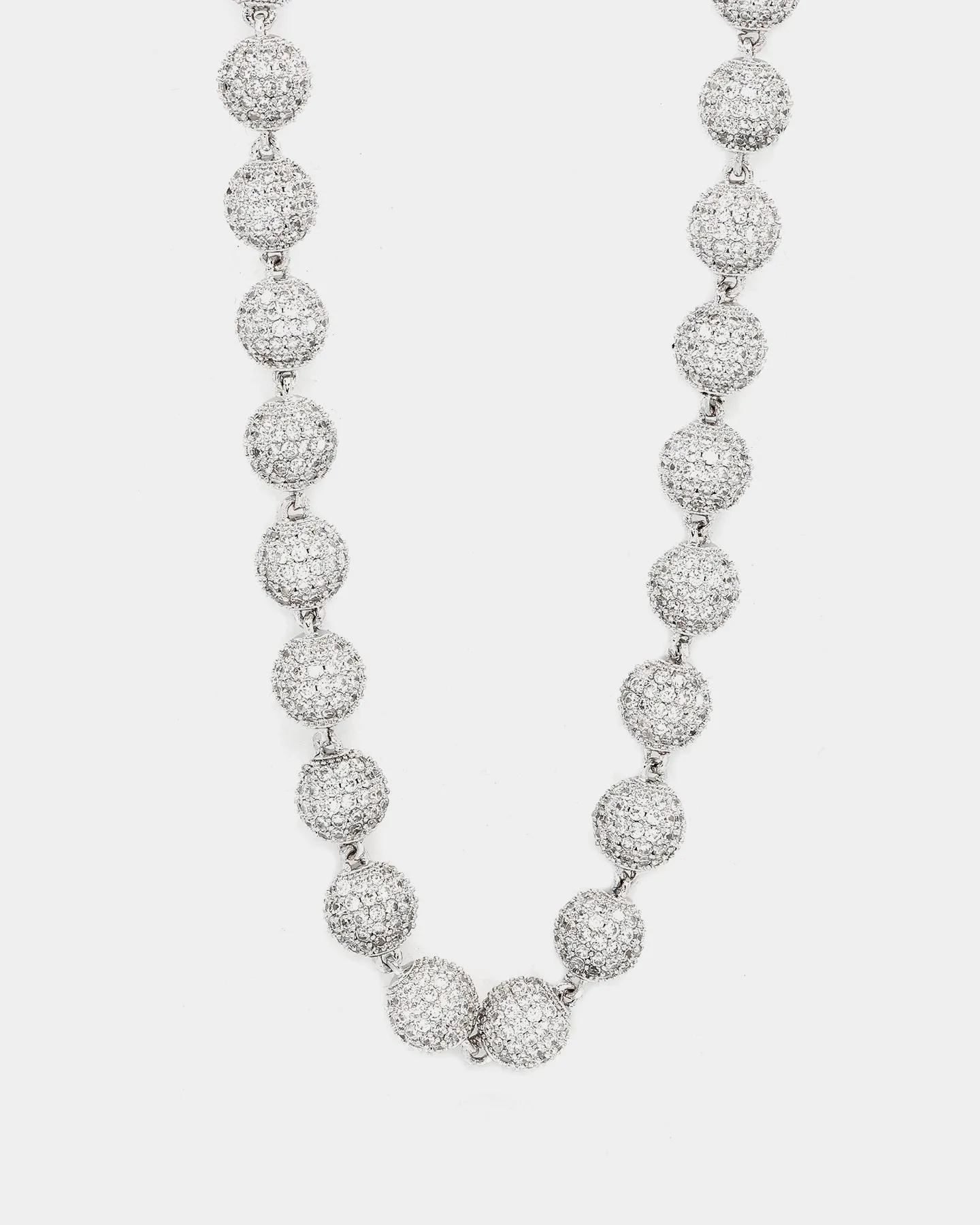 Saint Morta Iced Baller Chain 20" Iced White Gold
