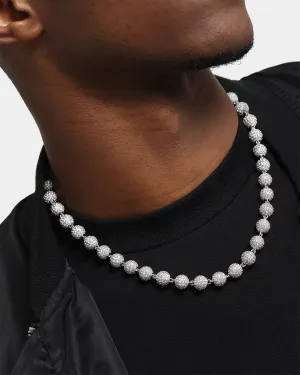 Saint Morta Iced Baller Chain 20" Iced White Gold