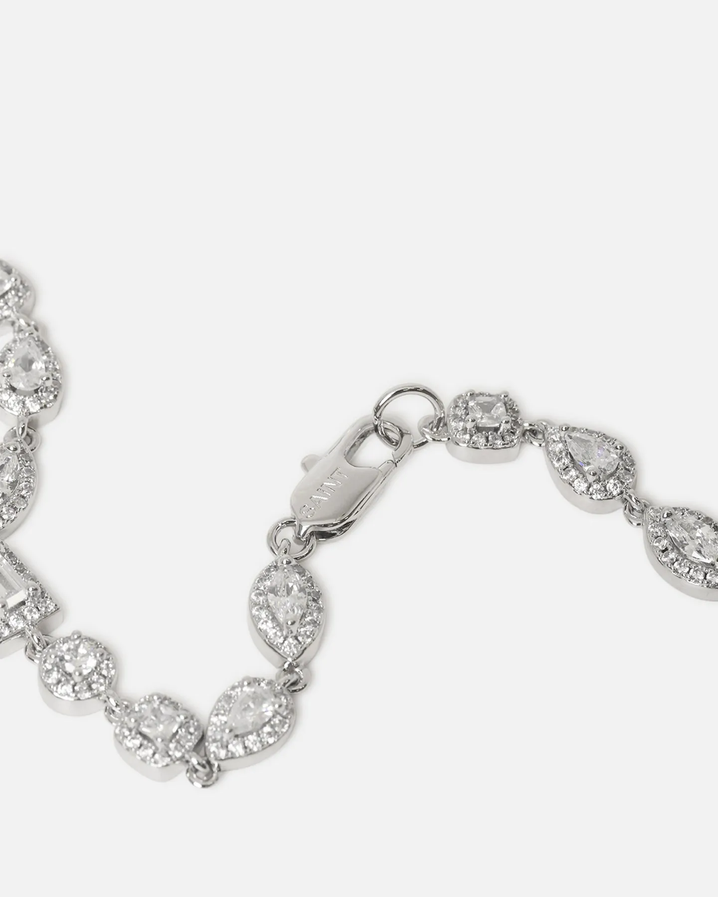 Saint Morta Iced Cluster Chain Iced White Gold