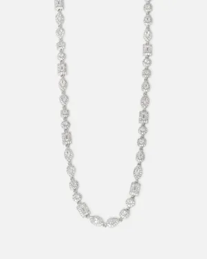 Saint Morta Iced Cluster Chain Iced White Gold