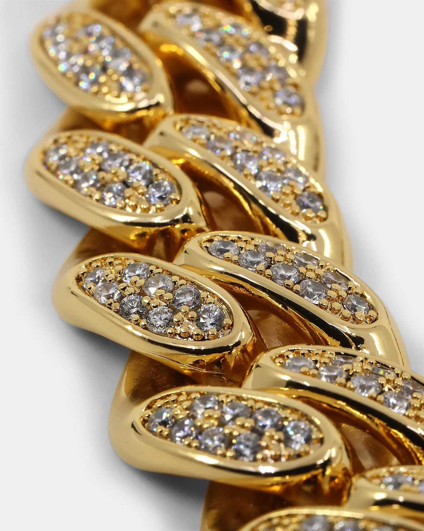 Saint Morta Iced Patch Cuban Necklace Iced Gold
