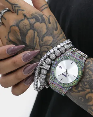 Saint Morta Medio Premierre Watch Iced Iridescent