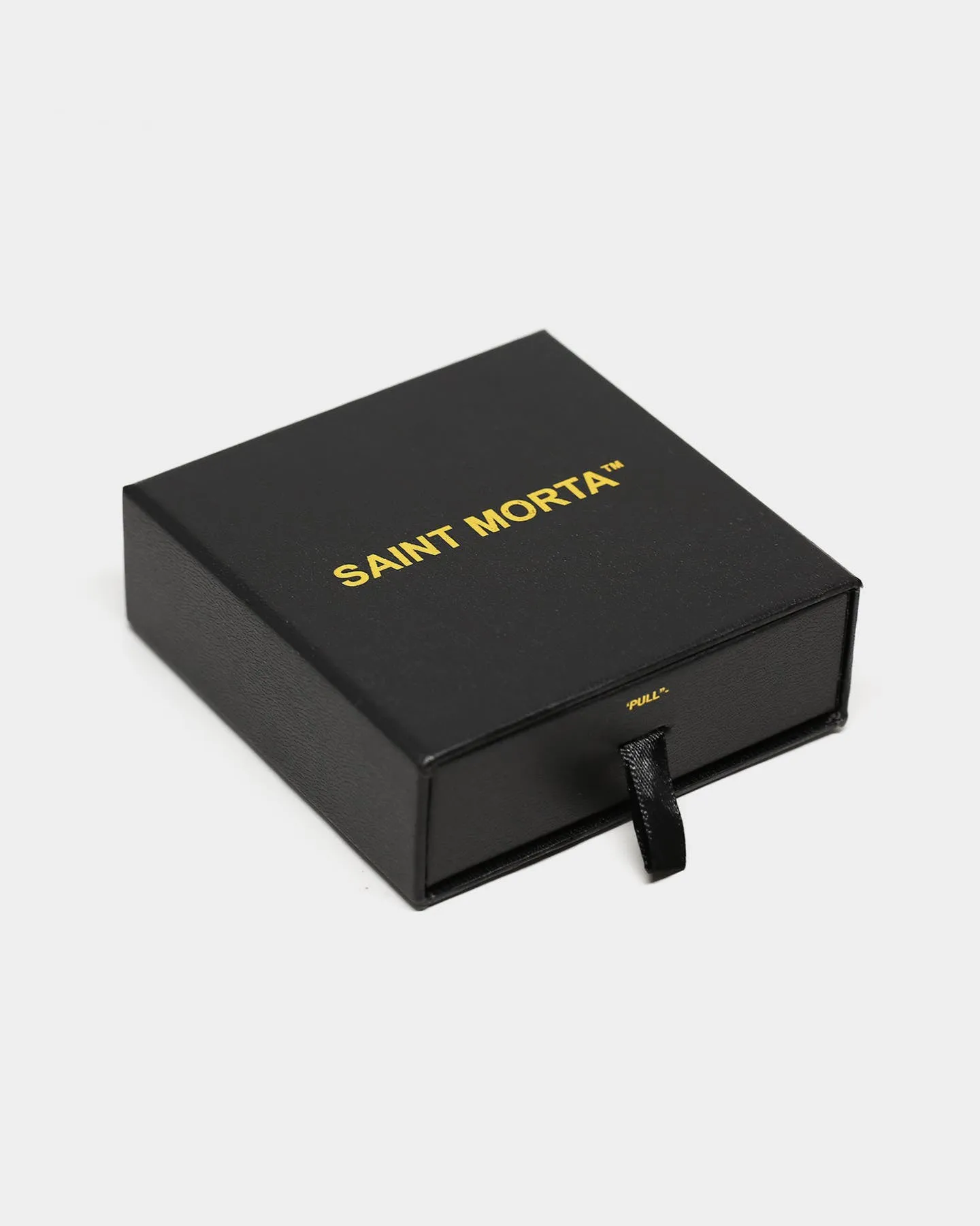 Saint Morta Men's Plaited Bracelet Black/Gold