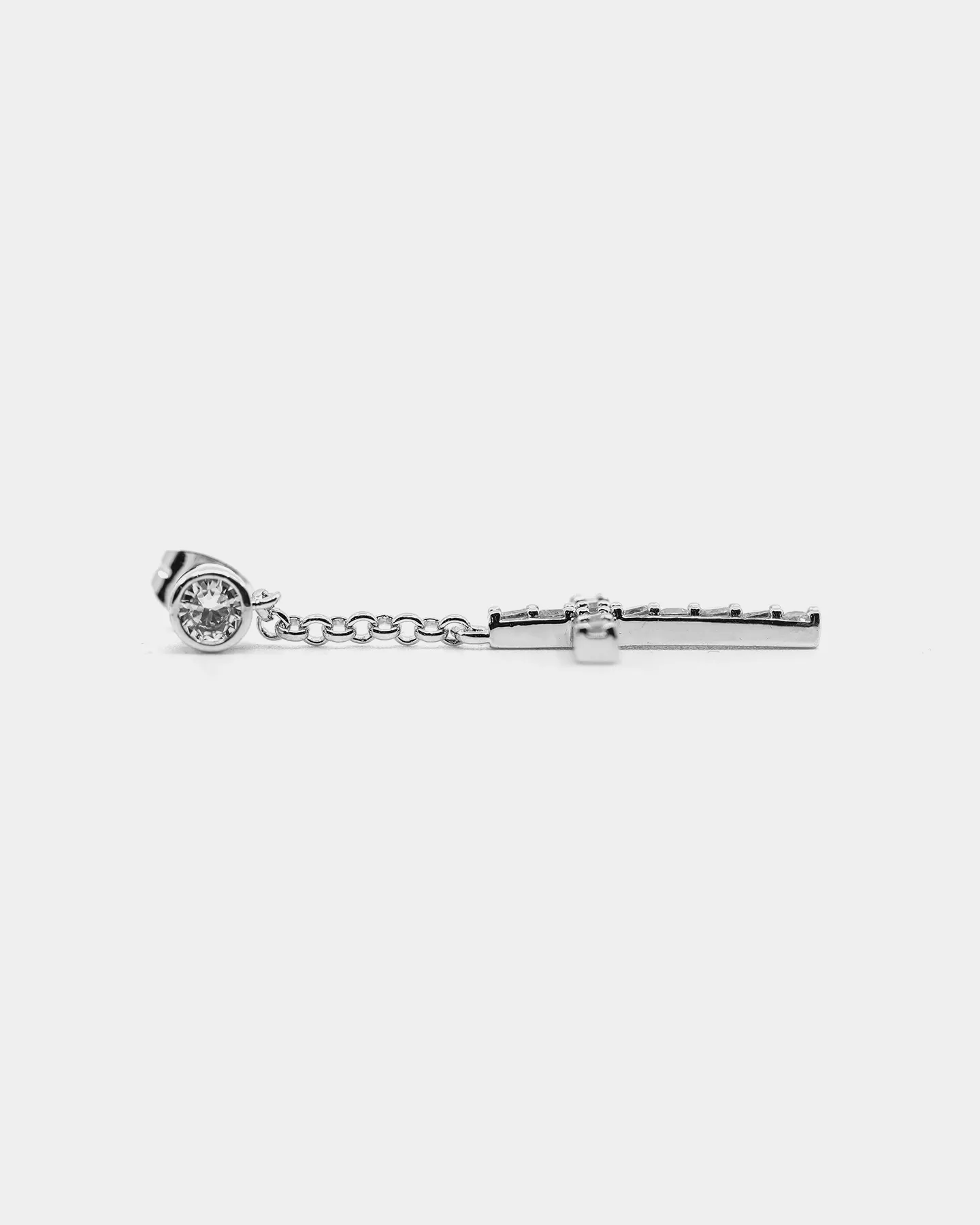 Saint Morta Men's Preacher Earring Iced White Gold
