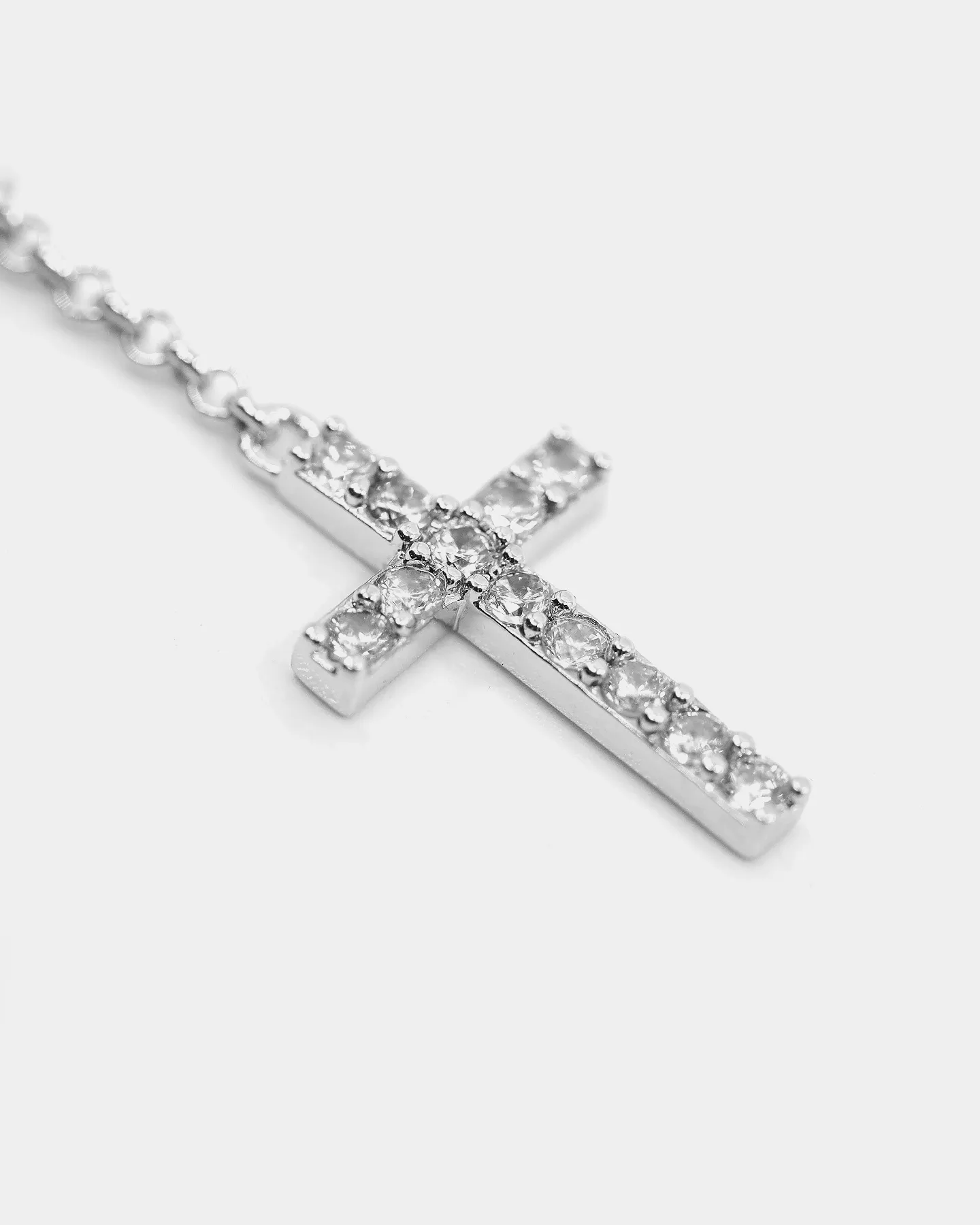 Saint Morta Men's Preacher Earring Iced White Gold