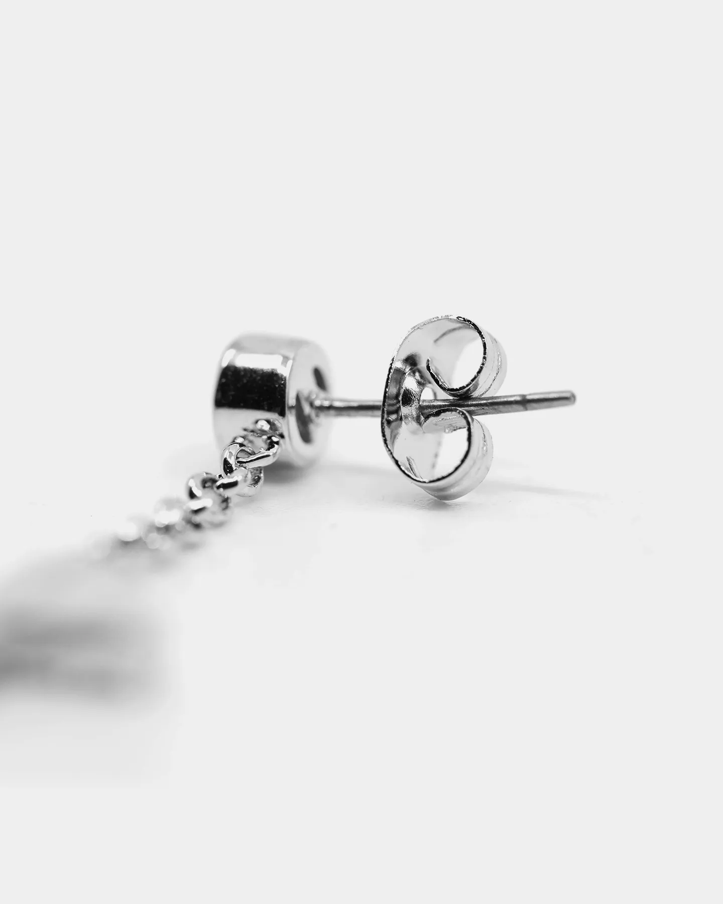 Saint Morta Men's Preacher Earring Iced White Gold