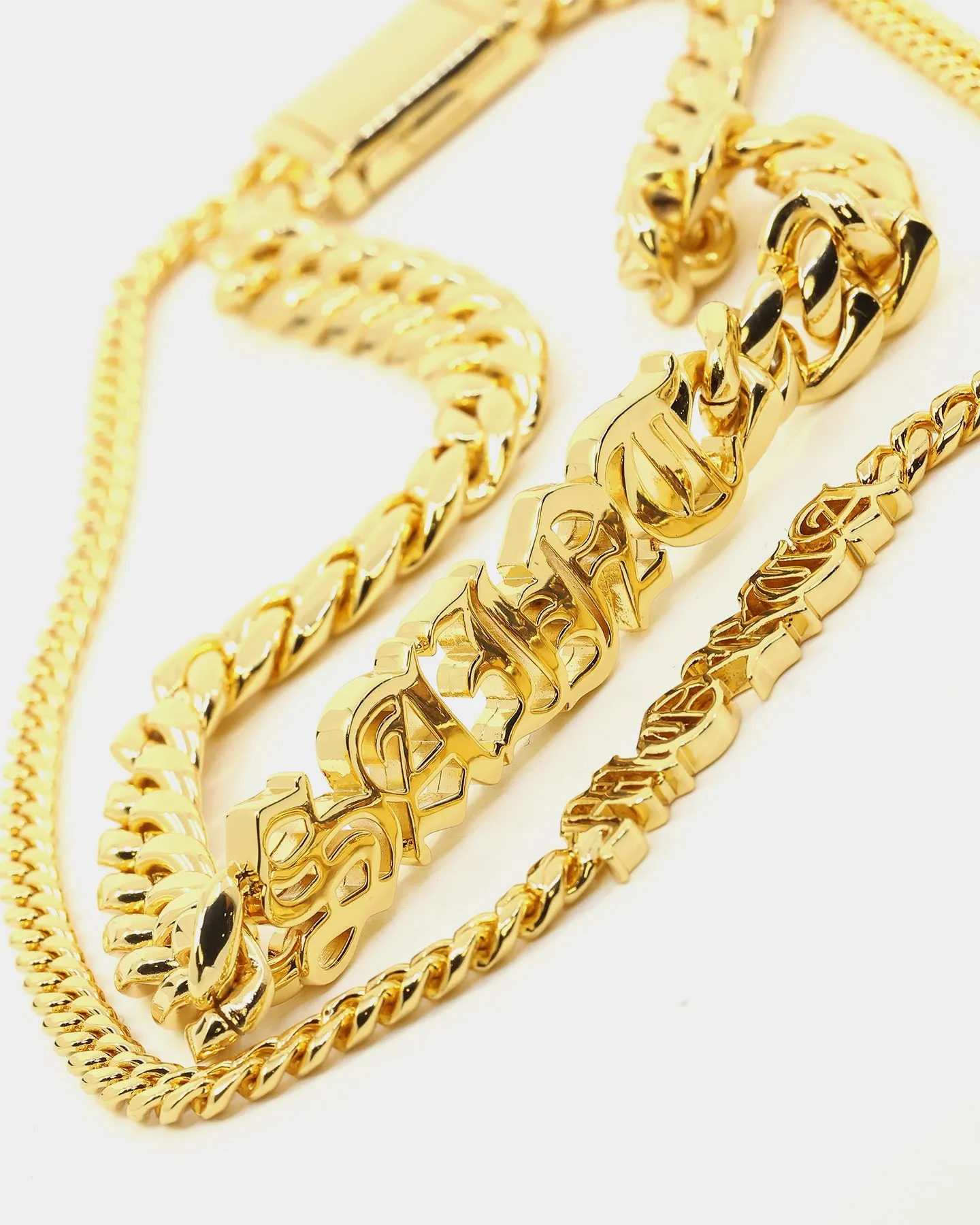 Saint Morta Our Faith Double Chain Necklace Gold