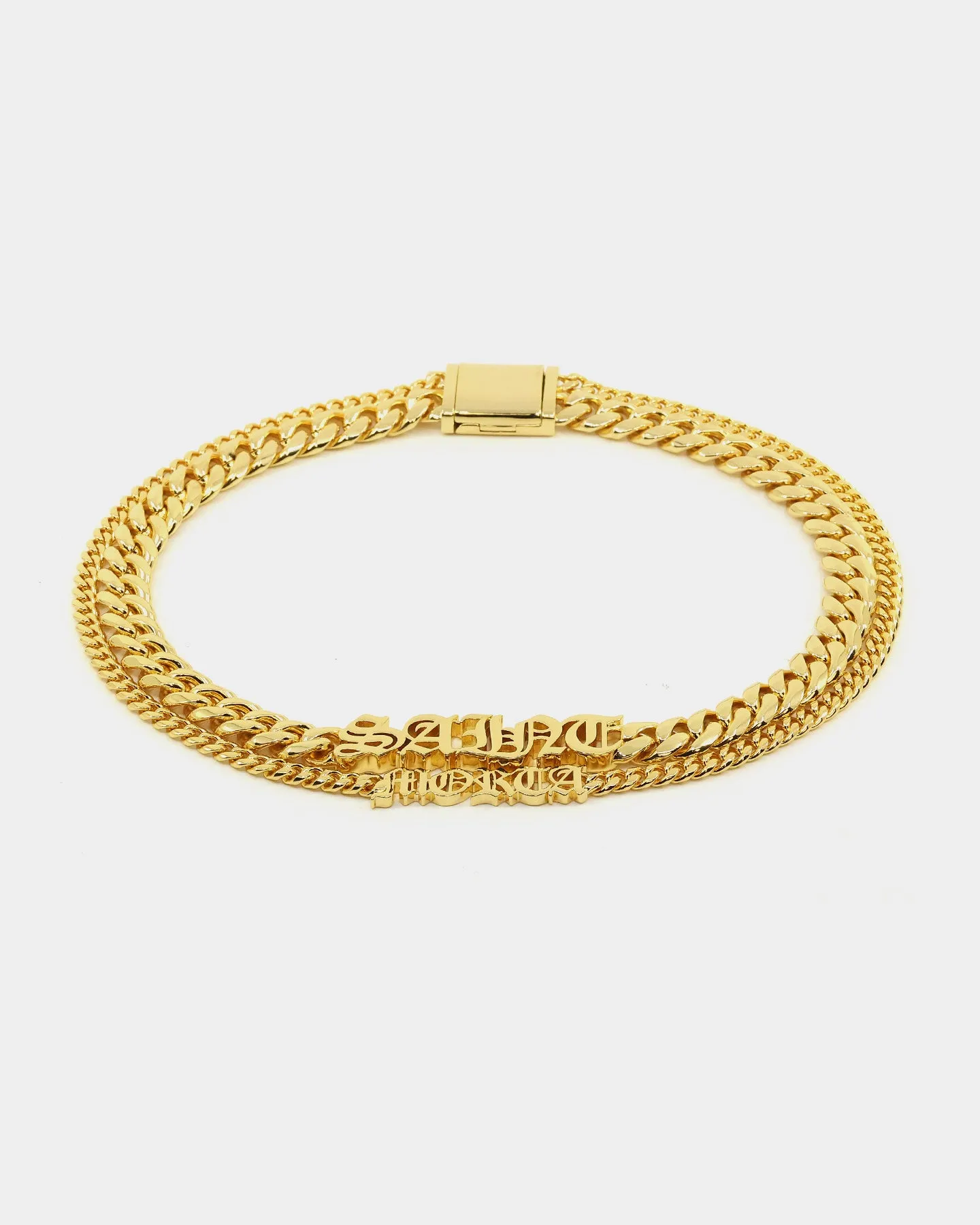 Saint Morta Our Faith Double Chain Necklace Gold