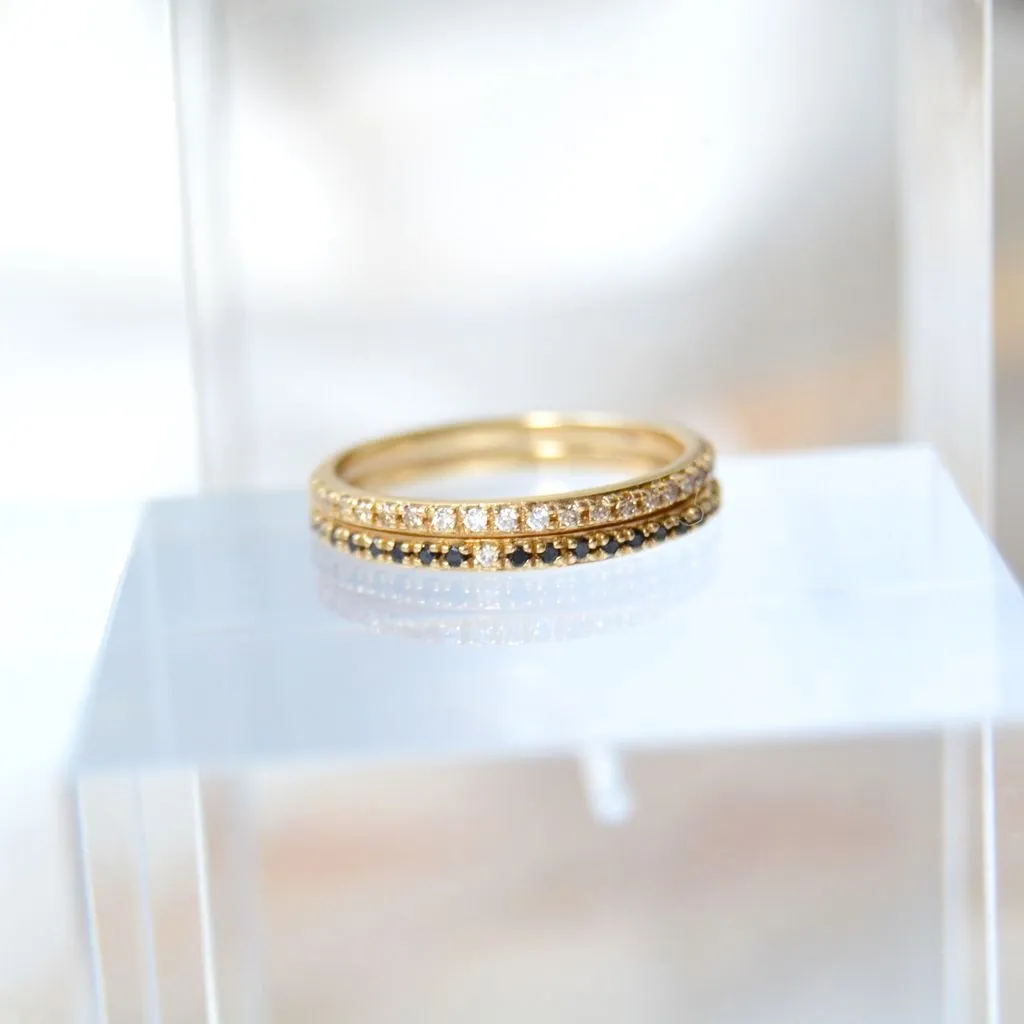 Sarah Lil Champagne 14K Gold Ring w. Diamonds