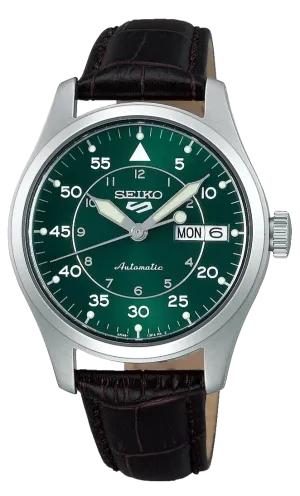 Seiko 5 Sports Kelly Green Flieger Suit Style Watch