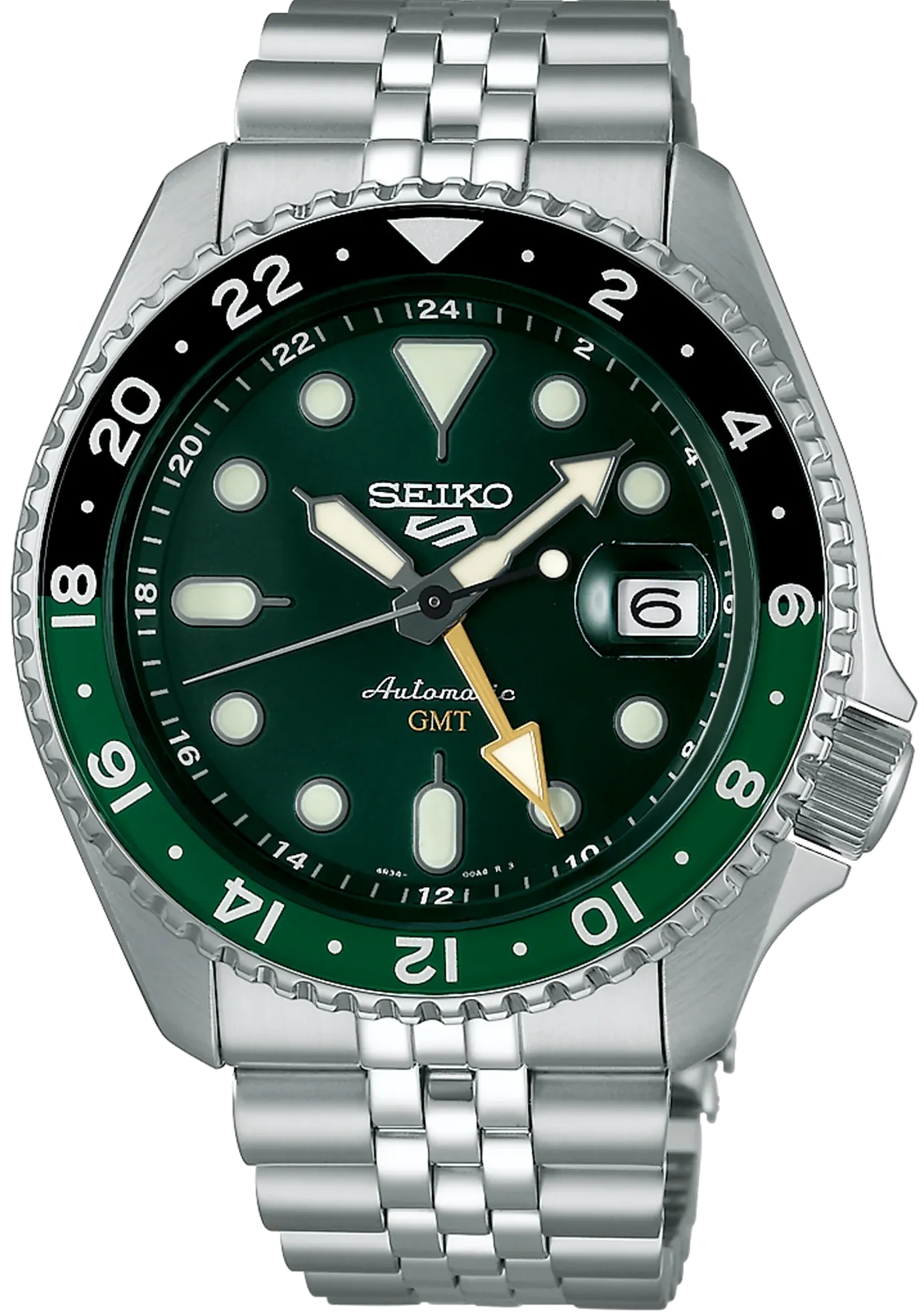 Seiko 5 Sports SKX GMT Bi-Colour Green Watch