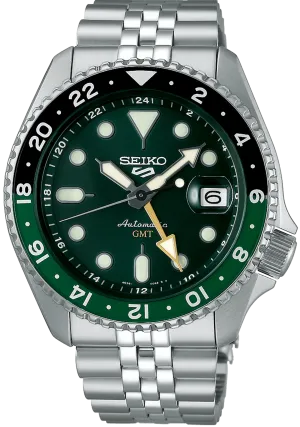 Seiko 5 Sports SKX GMT Bi-Colour Green Watch
