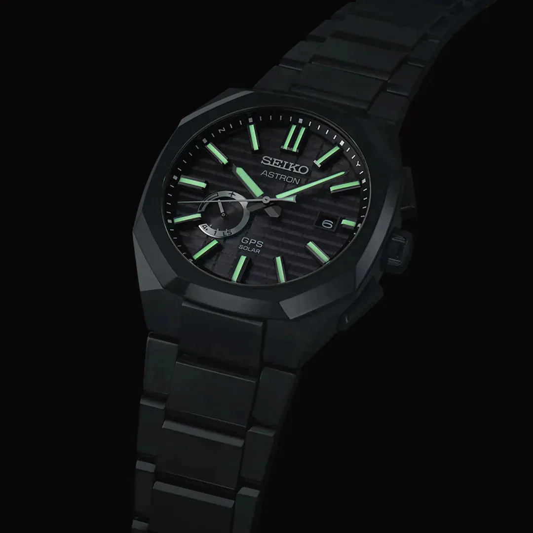 Seiko Astron GPS Solar Jet Black Crystal Box Watch