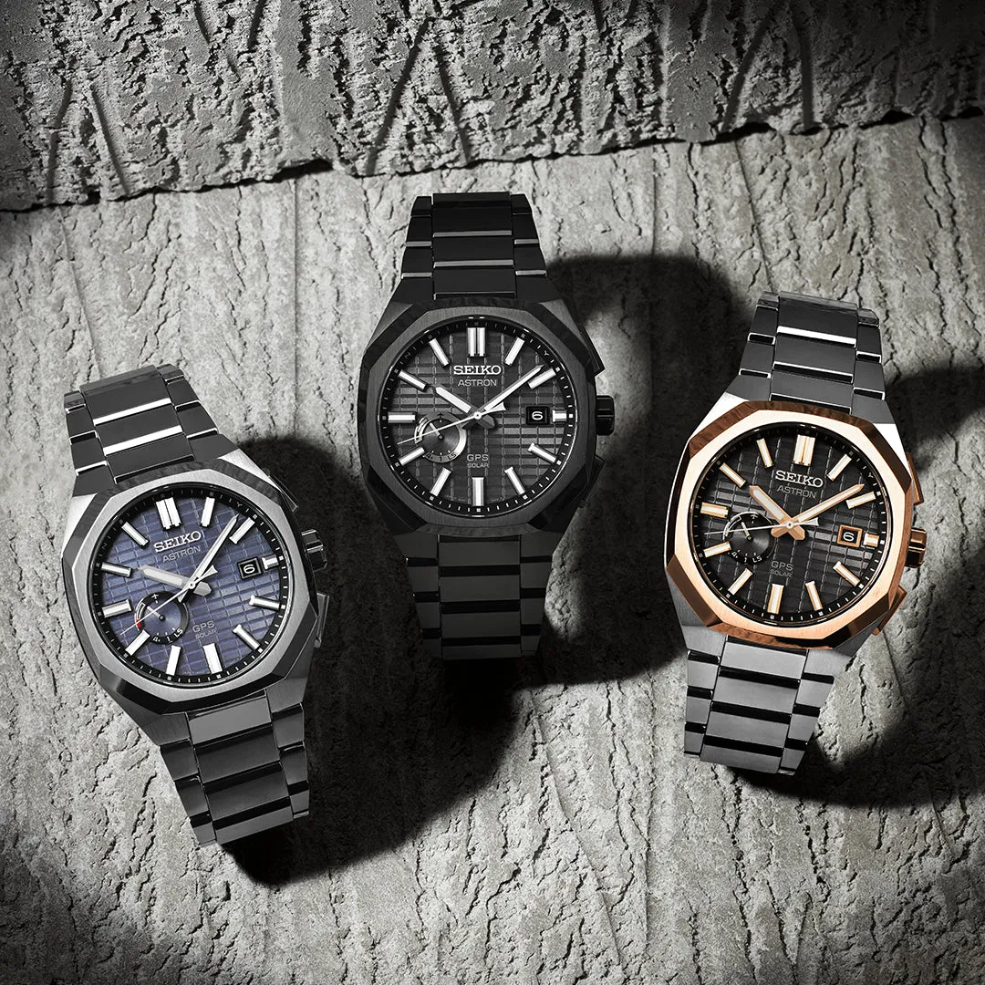 Seiko Astron GPS Solar Jet Black Crystal Box Watch