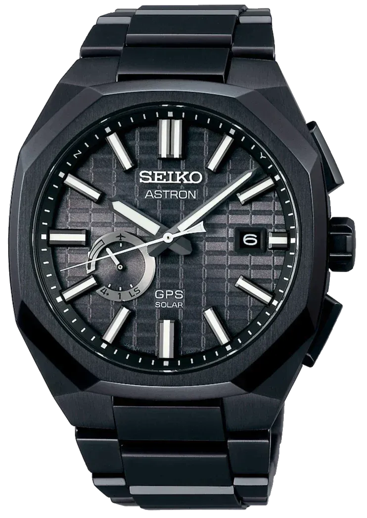 Seiko Astron GPS Solar Jet Black Crystal Box Watch