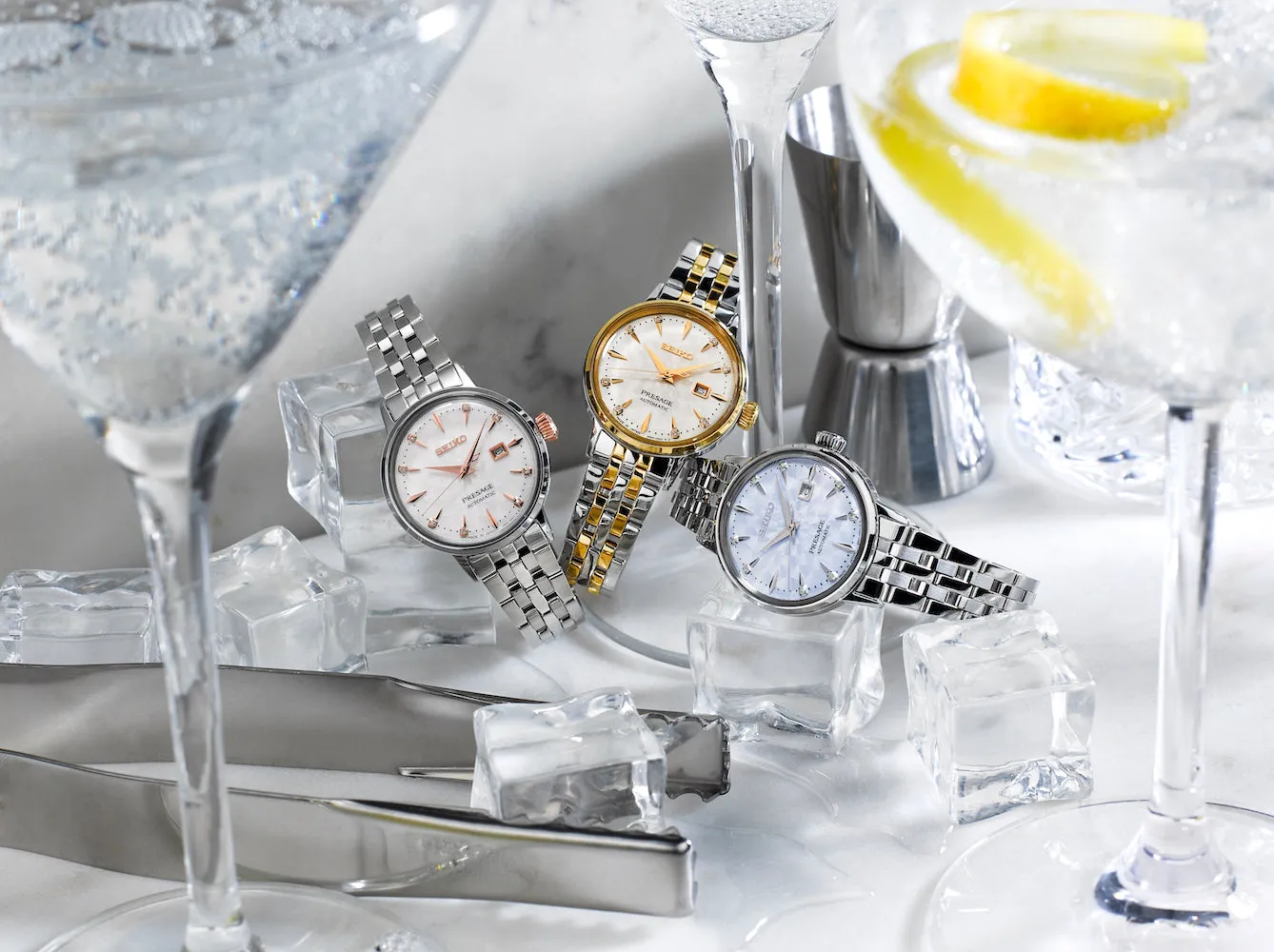 Seiko Presage Cocktail Time Clover Club Diamond Twist Watch