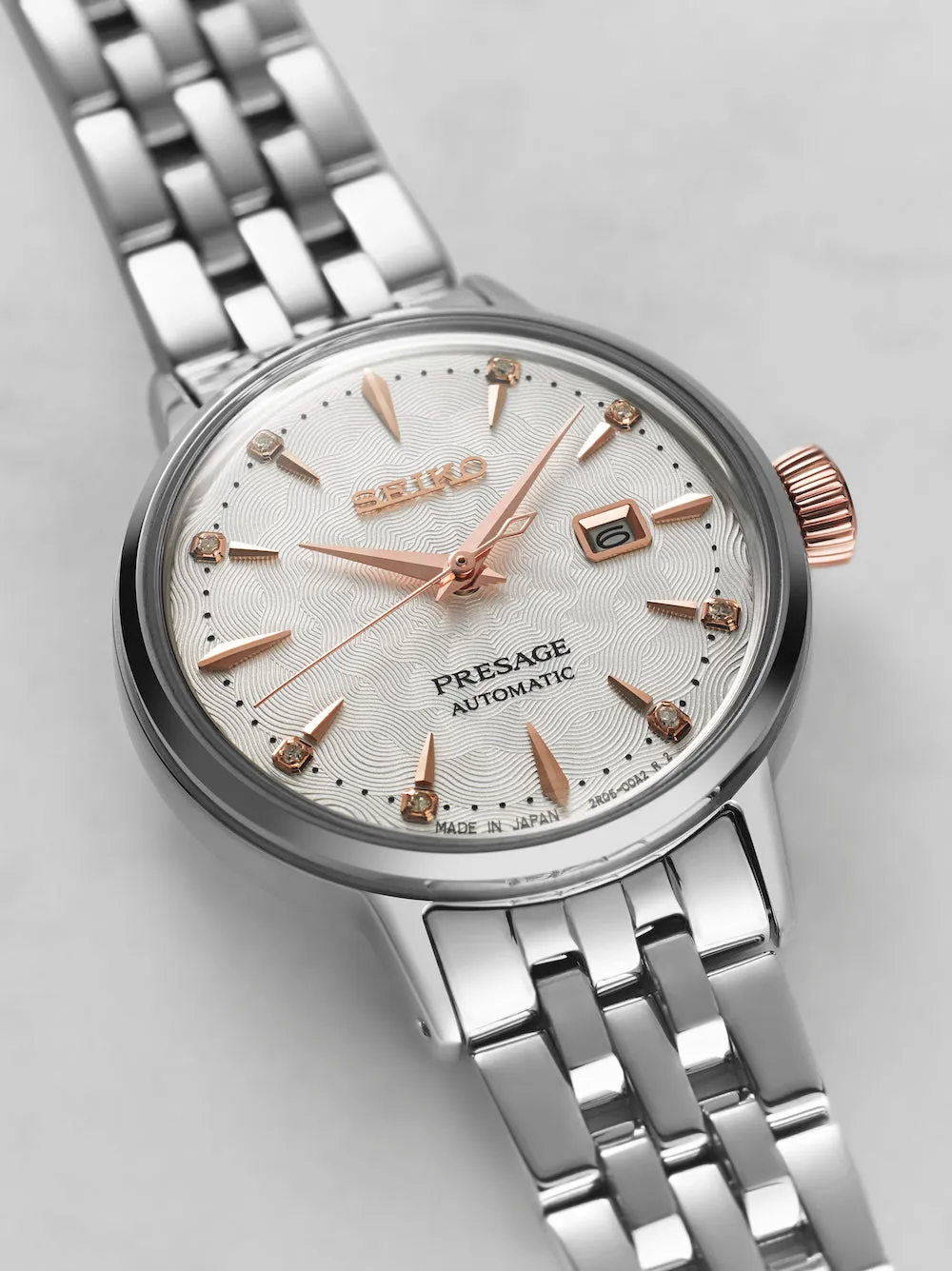 Seiko Presage Cocktail Time Clover Club Diamond Twist Watch