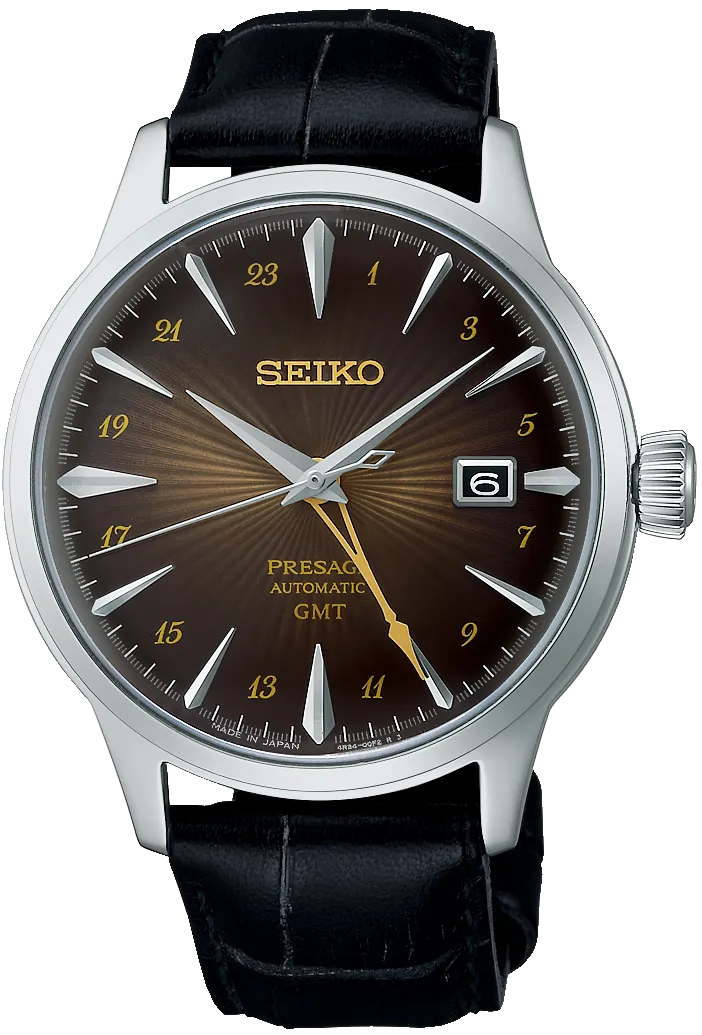 Seiko Presage Cocktail Time Rusty Nail GMT Watch
