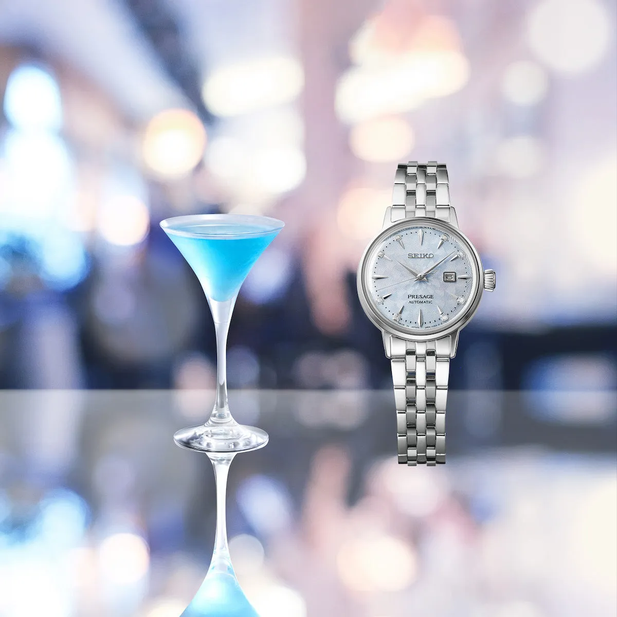 Seiko Presage Cocktail Time Skydiving Diamond Twist Watch
