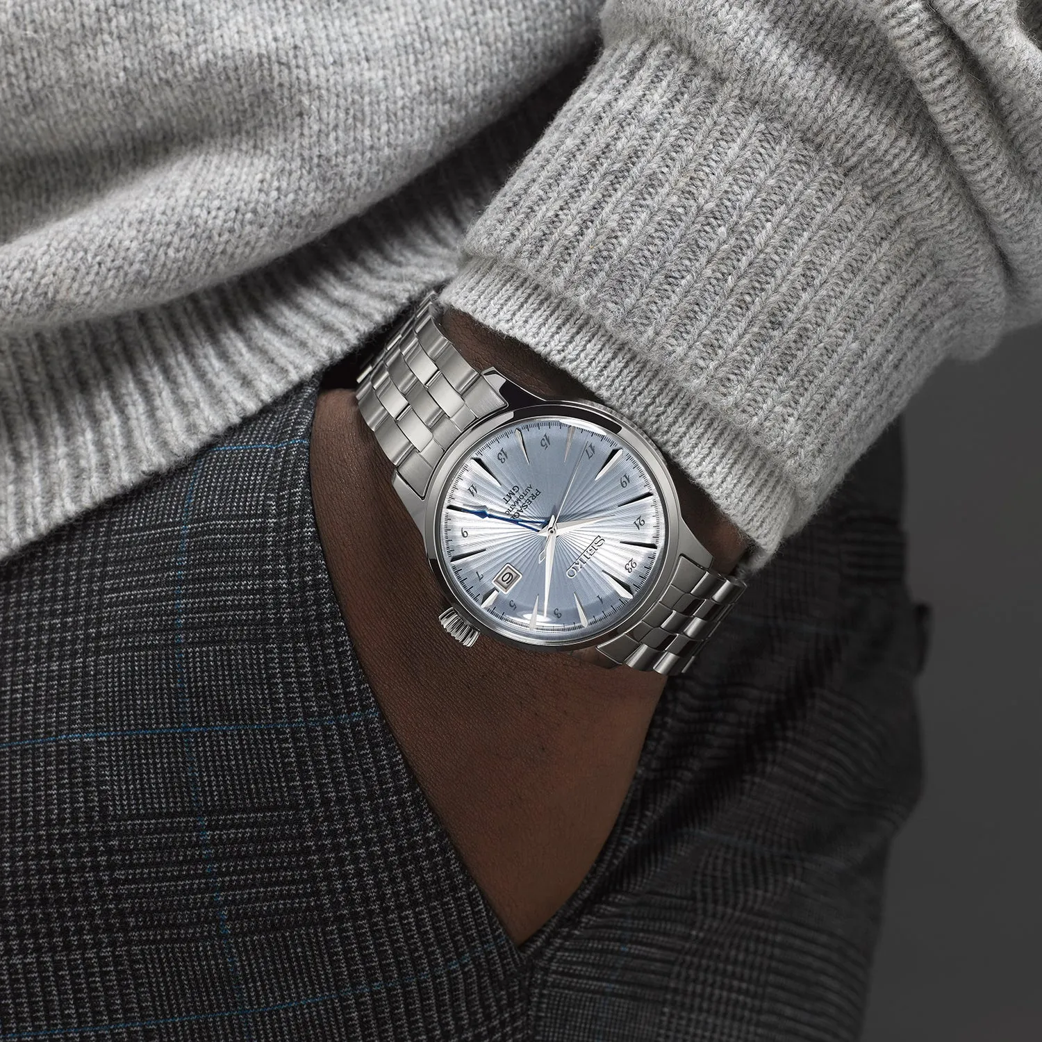 Seiko Presage Cocktail Time Skydiving GMT Watch