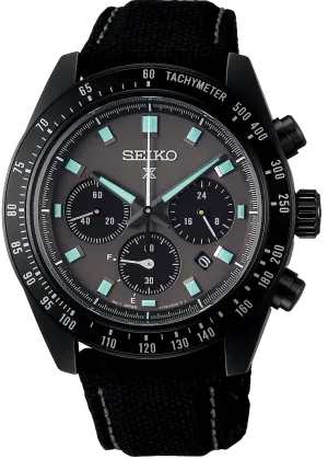 Seiko Prospex Black Series Night Vision Solar Speedtimer Chronograph Watch